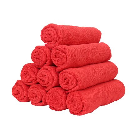 MONARCH Microfiber Hand Towels  Red 16 x 27 , 12PK M915105R